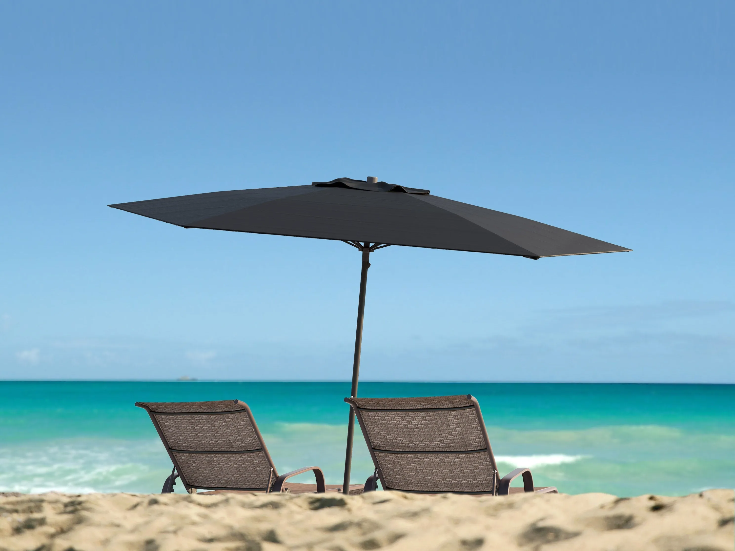 7.5ft Black Beach Umbrella