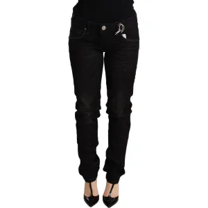 Acht Sleek Black Wash Skinny Jeans