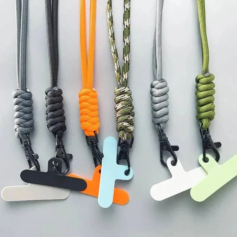 Anti-lost Hanging Rope Phone Backpack Keychain Flashlight Camera Lanyard  Parachute Cord Paracord