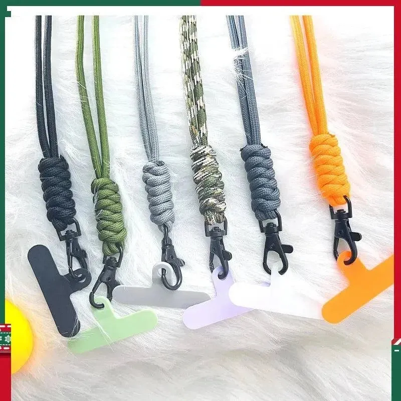 Anti-lost Hanging Rope Phone Backpack Keychain Flashlight Camera Lanyard  Parachute Cord Paracord