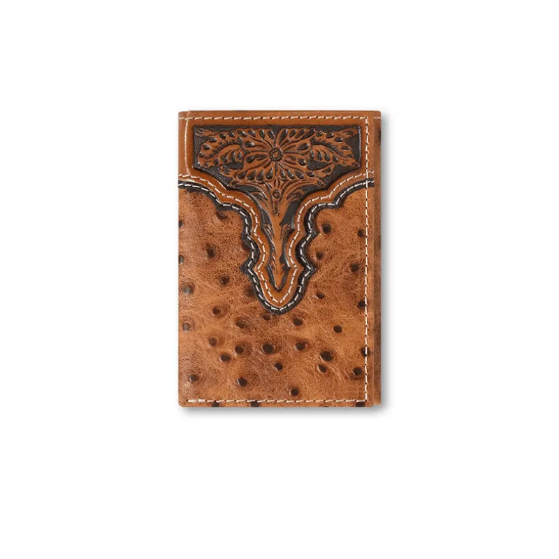 Ariat Men's Ostrich Trifold Wallet A3553202