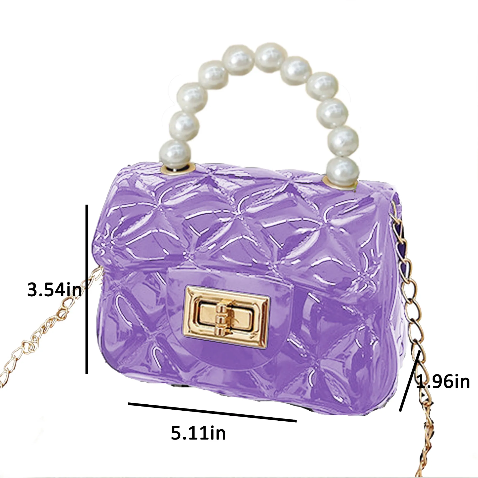 Babymoon Kids Jelly Sling Purse Fashion Handbag (9x13x5 CM) – Purple