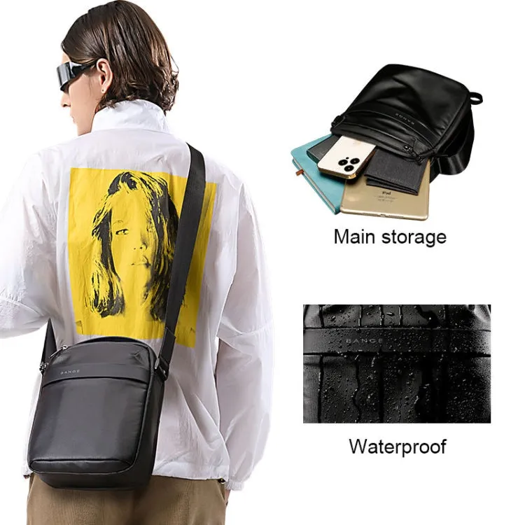 BANGE BG-2876 Men Crossbody Bag Shoulder Bag Casual Business Bags(Black)