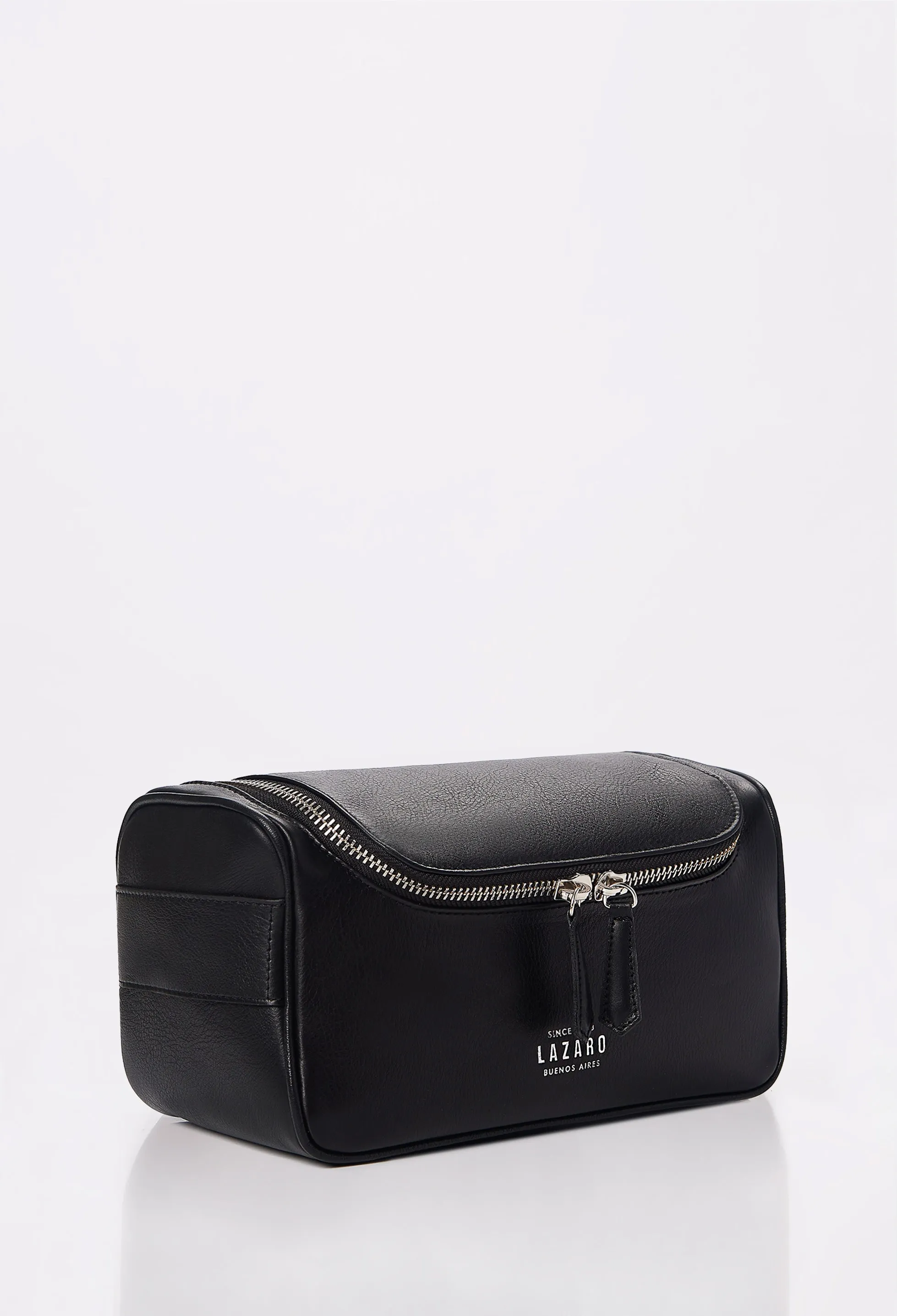 Black Leather Large Toiletry Bag