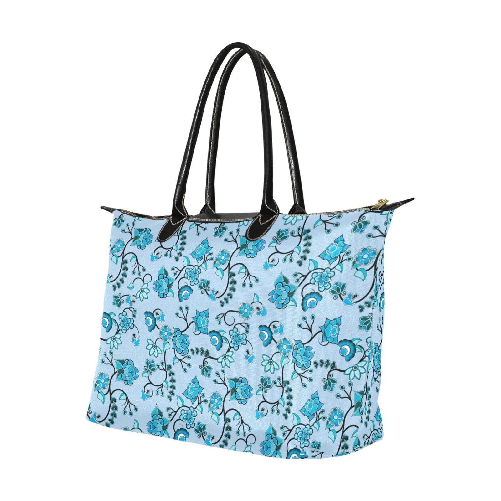 Blue Floral Amour Single-Shoulder Lady Handbag