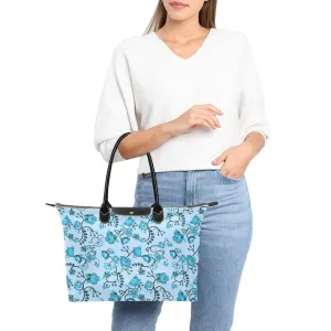 Blue Floral Amour Single-Shoulder Lady Handbag