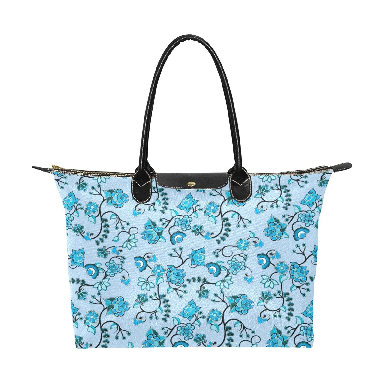 Blue Floral Amour Single-Shoulder Lady Handbag