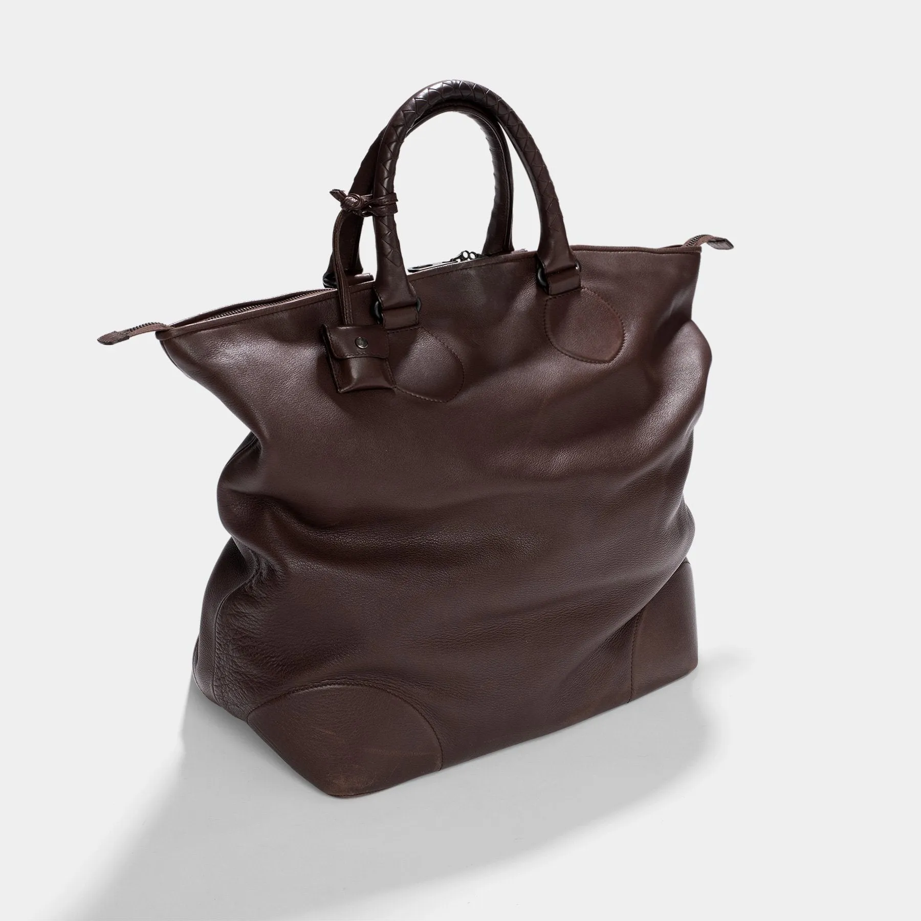 Bottega Veneta Brown Intrecciato Weekender