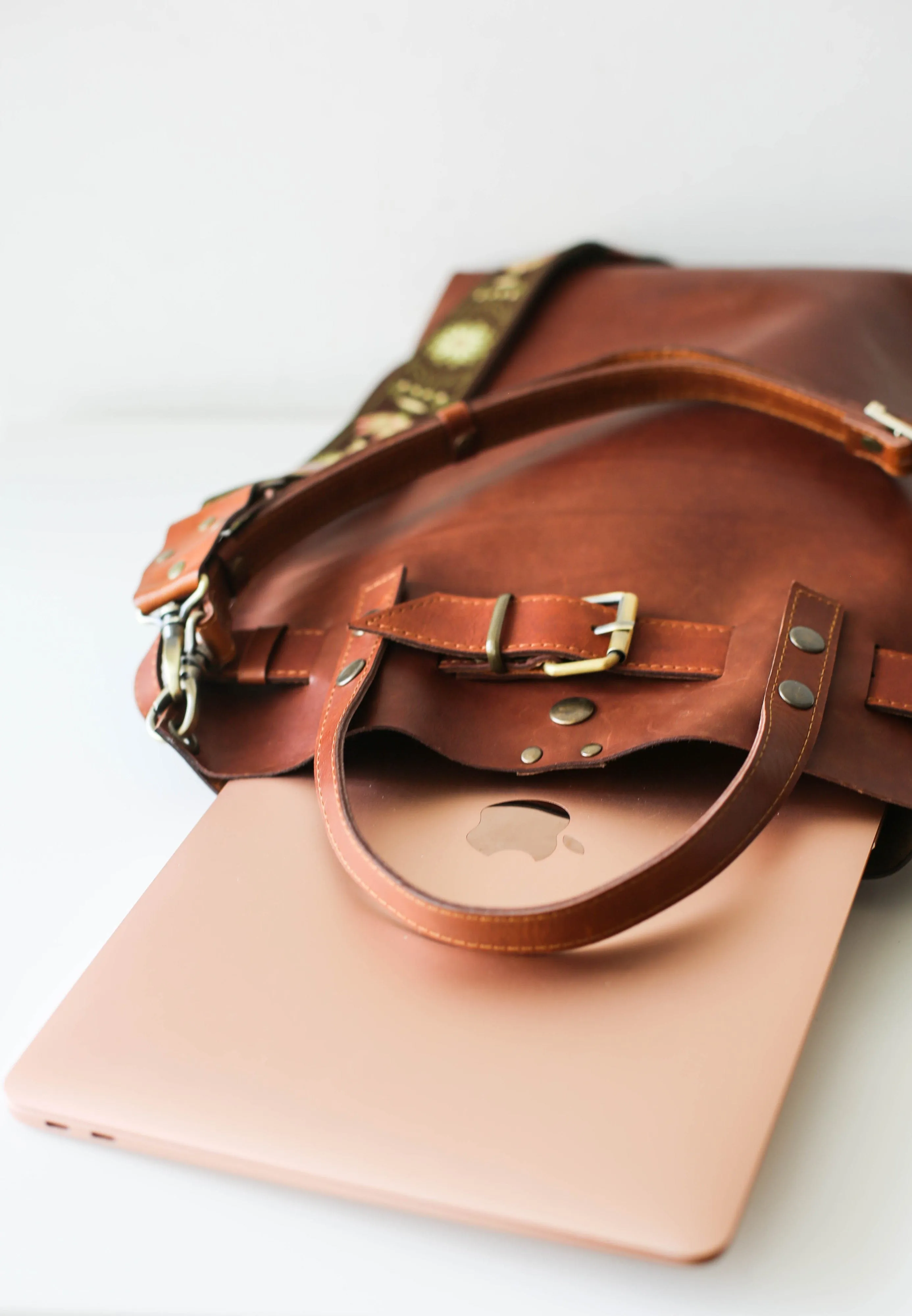 Brown Leather Bag for Laptop