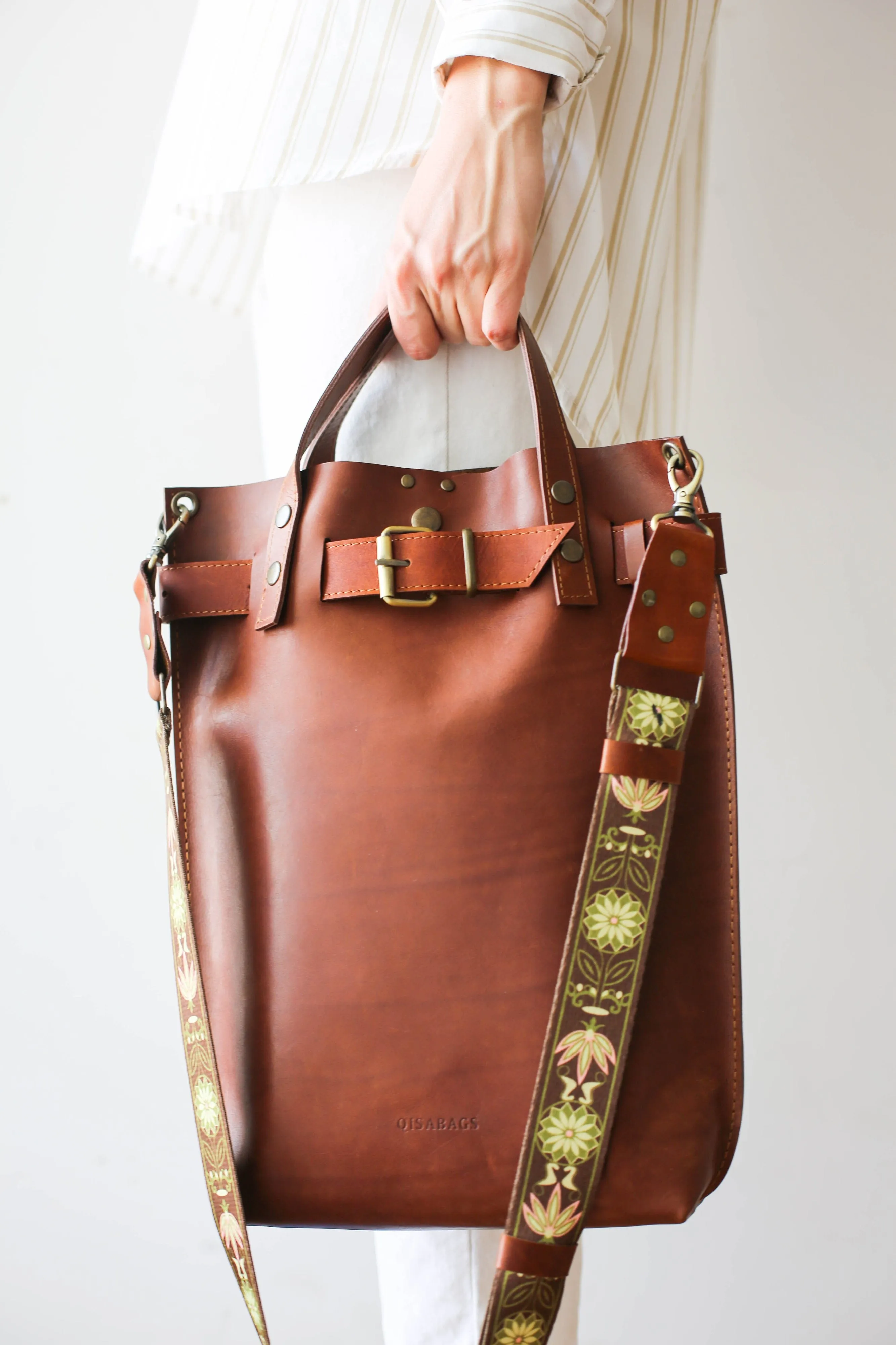 Brown Leather Bag for Laptop