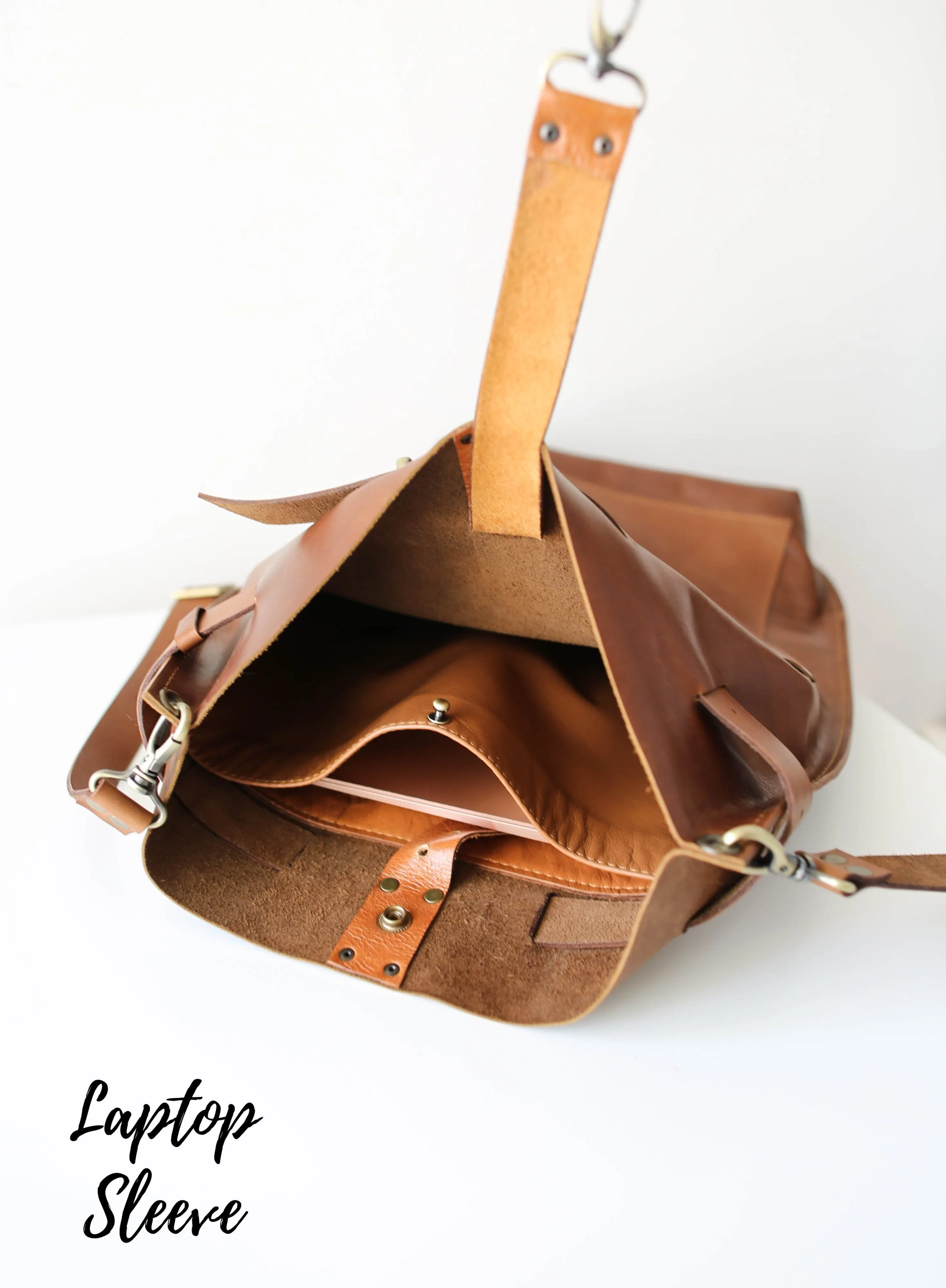 Brown Leather Bag for Laptop