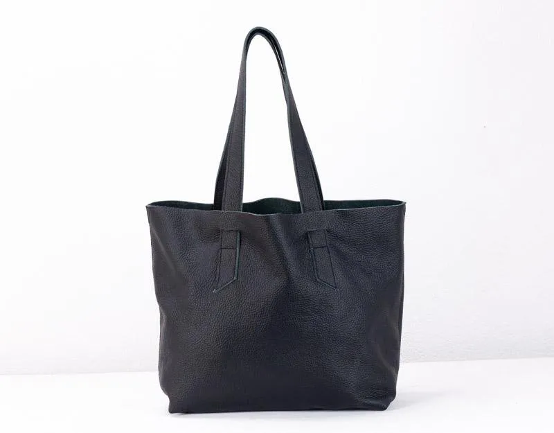 Calisto tote bag - Black leather