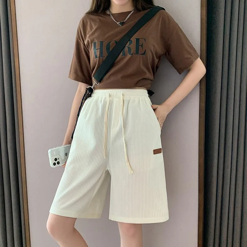 Casual Trendy Loose Fit Silky Sports Shorts