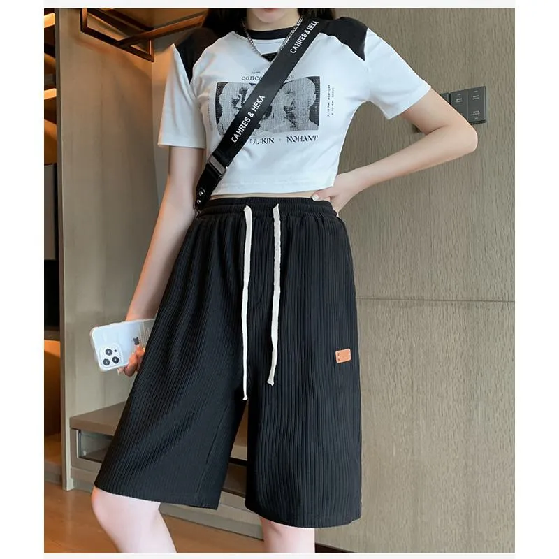 Casual Trendy Loose Fit Silky Sports Shorts