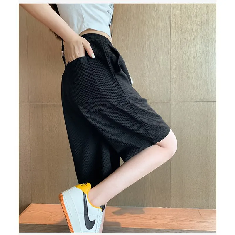 Casual Trendy Loose Fit Silky Sports Shorts