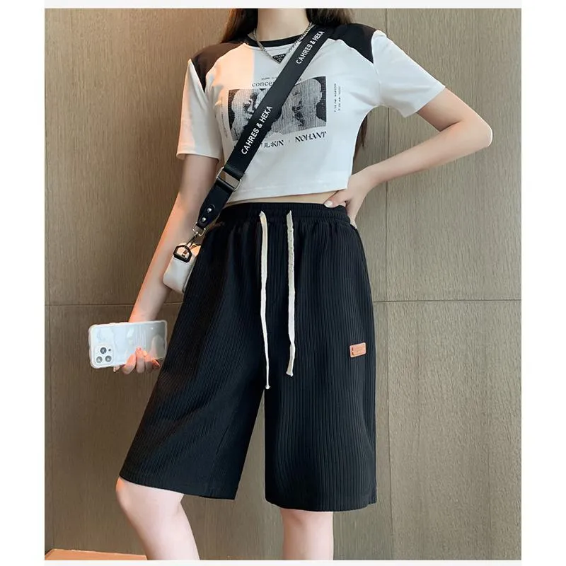 Casual Trendy Loose Fit Silky Sports Shorts