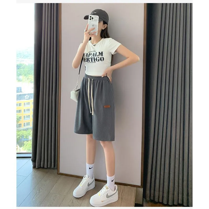 Casual Trendy Loose Fit Silky Sports Shorts