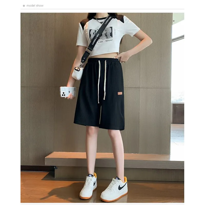 Casual Trendy Loose Fit Silky Sports Shorts