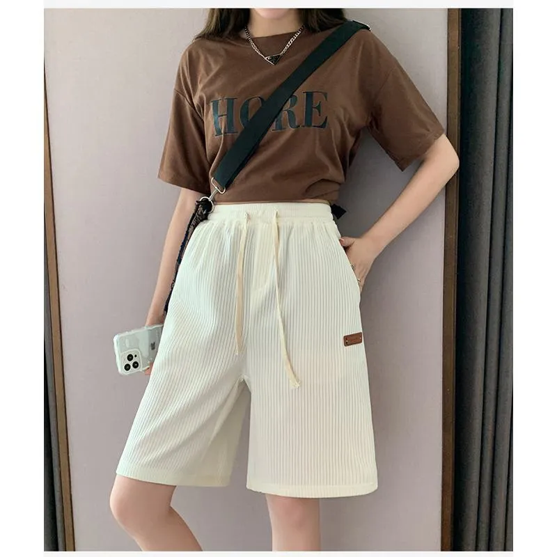 Casual Trendy Loose Fit Silky Sports Shorts