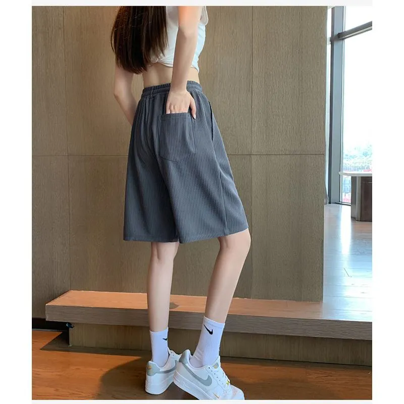 Casual Trendy Loose Fit Silky Sports Shorts