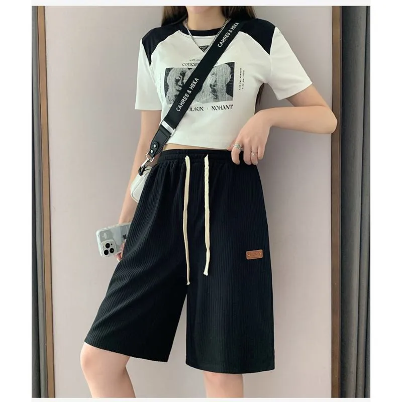 Casual Trendy Loose Fit Silky Sports Shorts