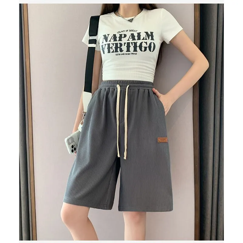 Casual Trendy Loose Fit Silky Sports Shorts