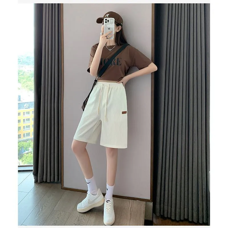 Casual Trendy Loose Fit Silky Sports Shorts