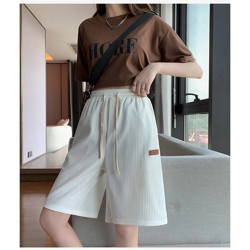 Casual Trendy Loose Fit Silky Sports Shorts