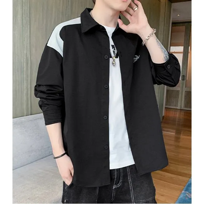 Casual Trendy Workwear Style Long Sleeve Shirt