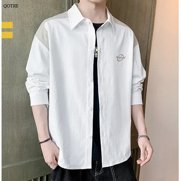 Casual Trendy Workwear Style Long Sleeve Shirt