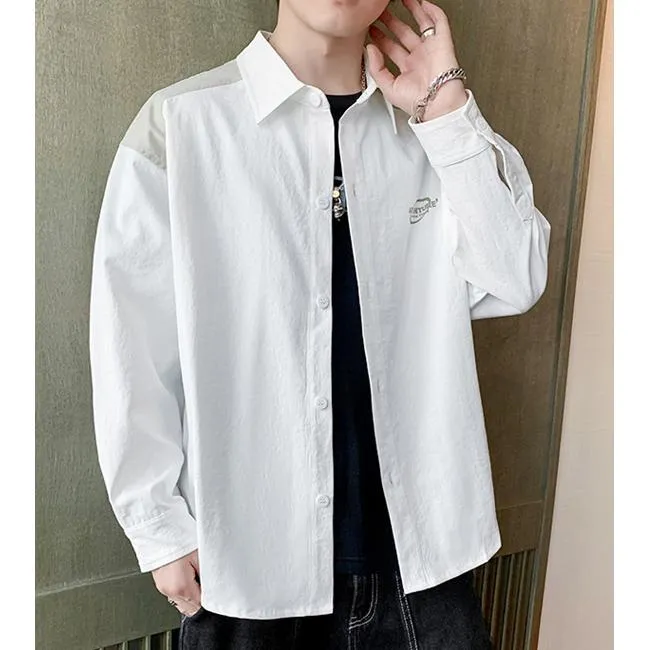 Casual Trendy Workwear Style Long Sleeve Shirt