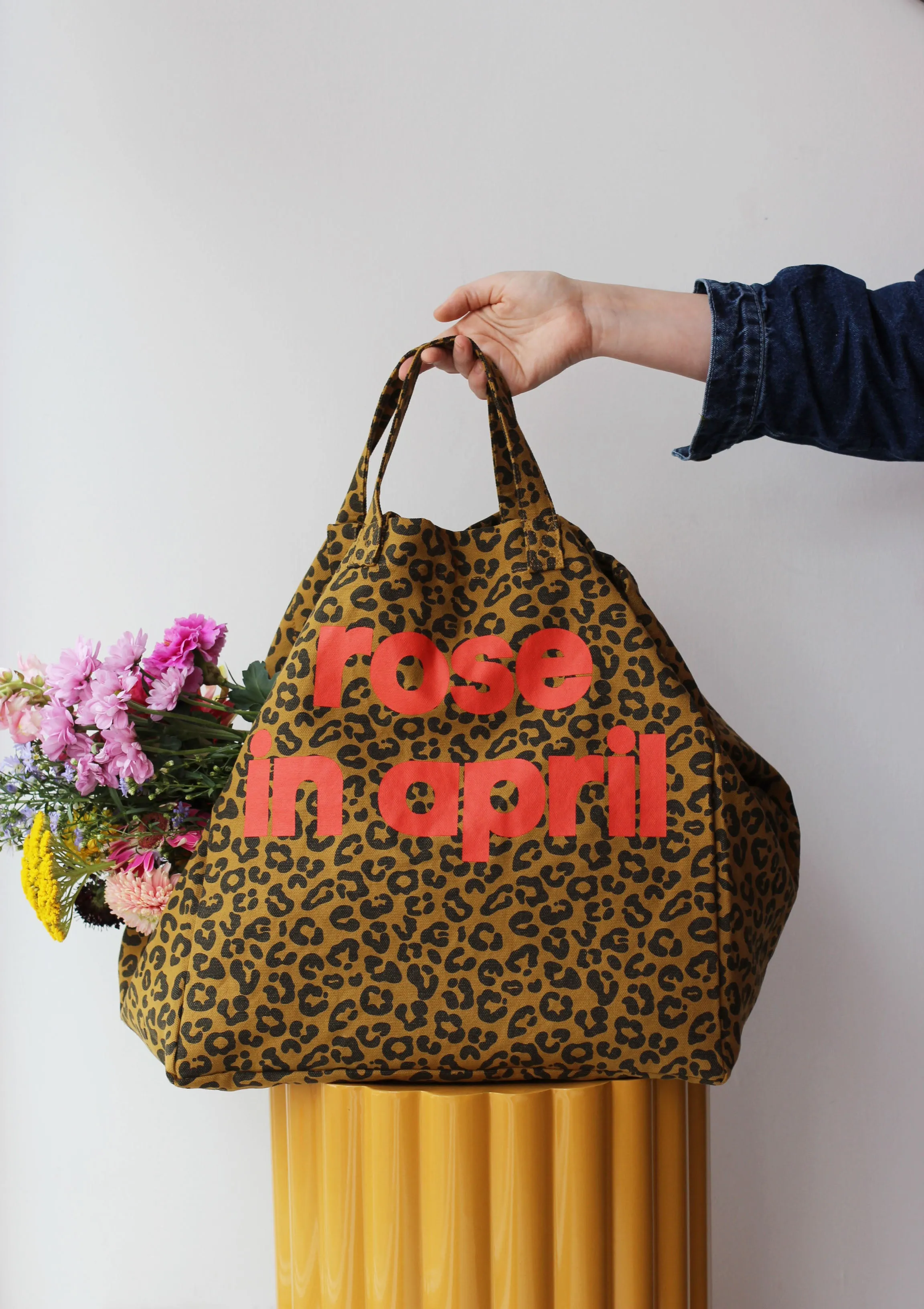 Eliza Leopard Caramel Oversized Tote Bag