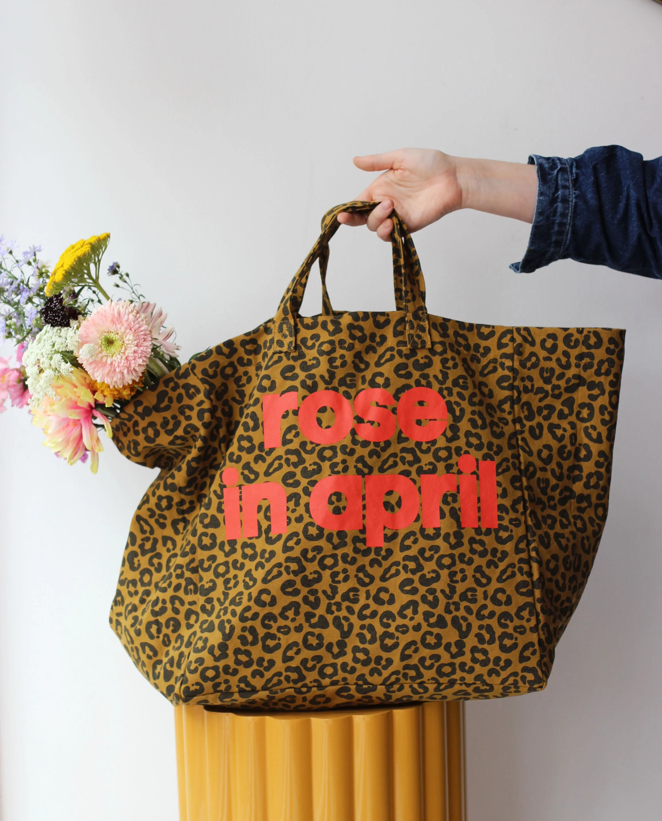 Eliza Leopard Caramel Oversized Tote Bag