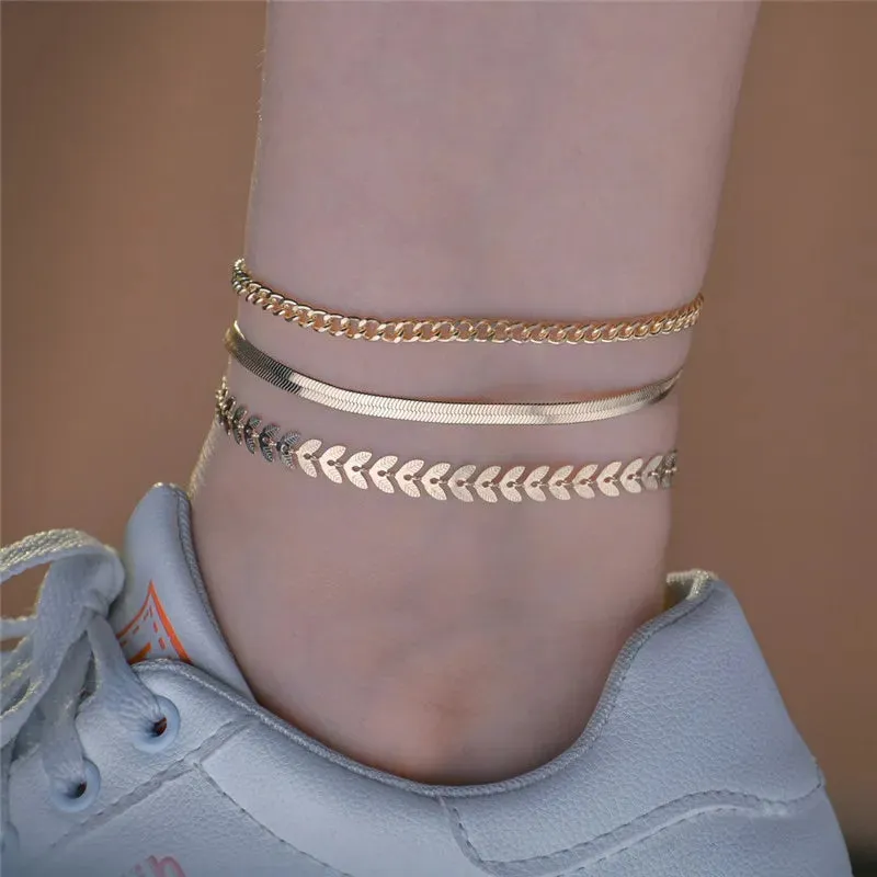 Fashion Jewelry Leg Chain Ankle Bracelets Women Accessories