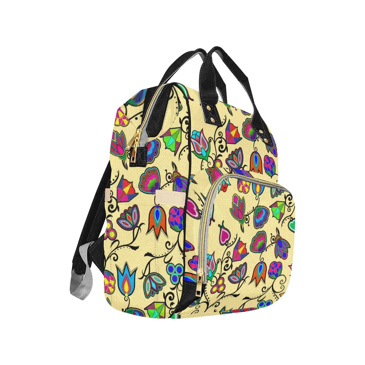 Indigenous Paisley - Vanilla Multi-Function Diaper Backpack