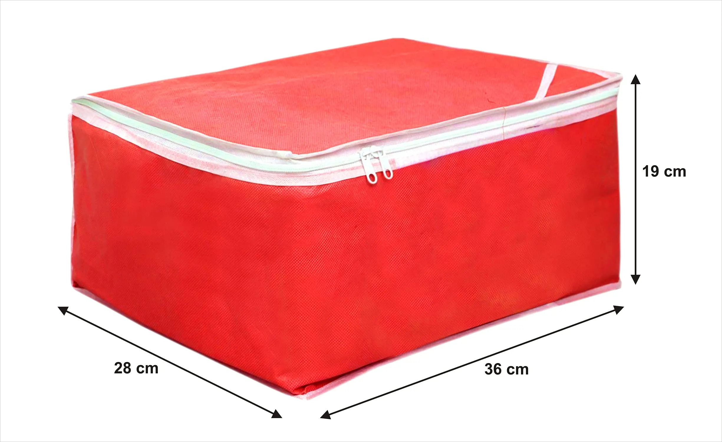 Kuber Industries Non Woven Petticoat Cover Wardrobe Organiser Clothes Storage Bag-Pack of 2 (Red)-HS_38_KUBMART21687