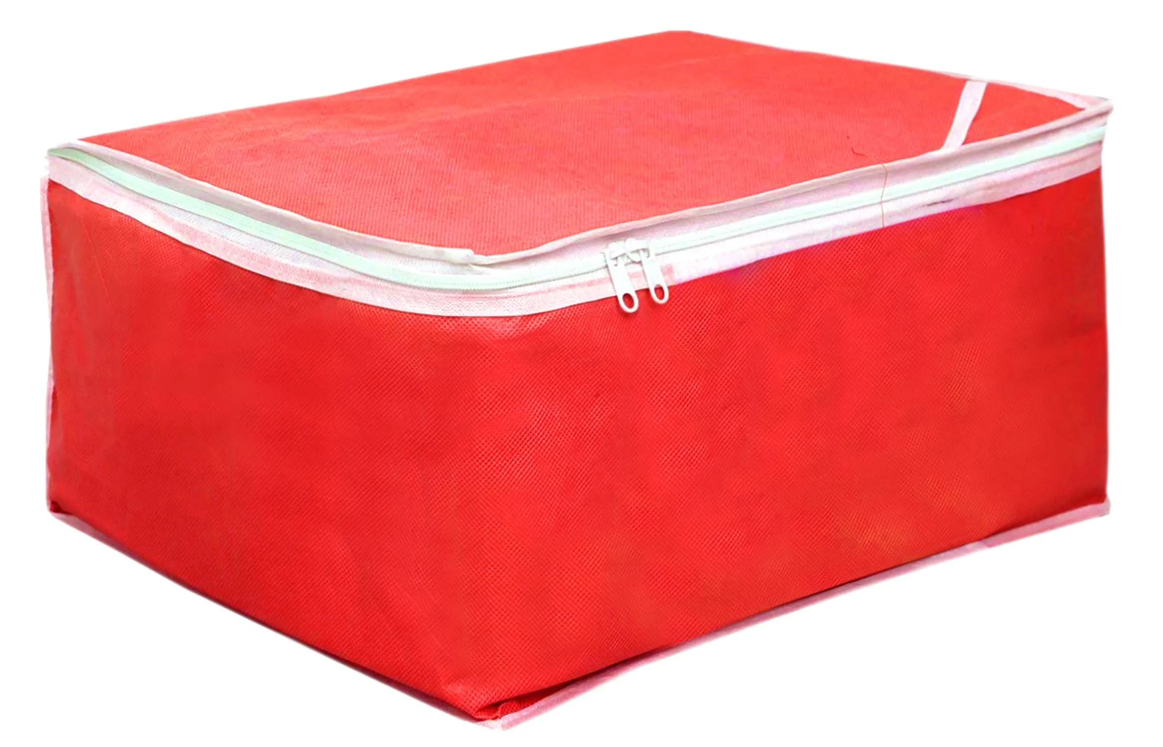 Kuber Industries Non Woven Petticoat Cover Wardrobe Organiser Clothes Storage Bag-Pack of 2 (Red)-HS_38_KUBMART21687