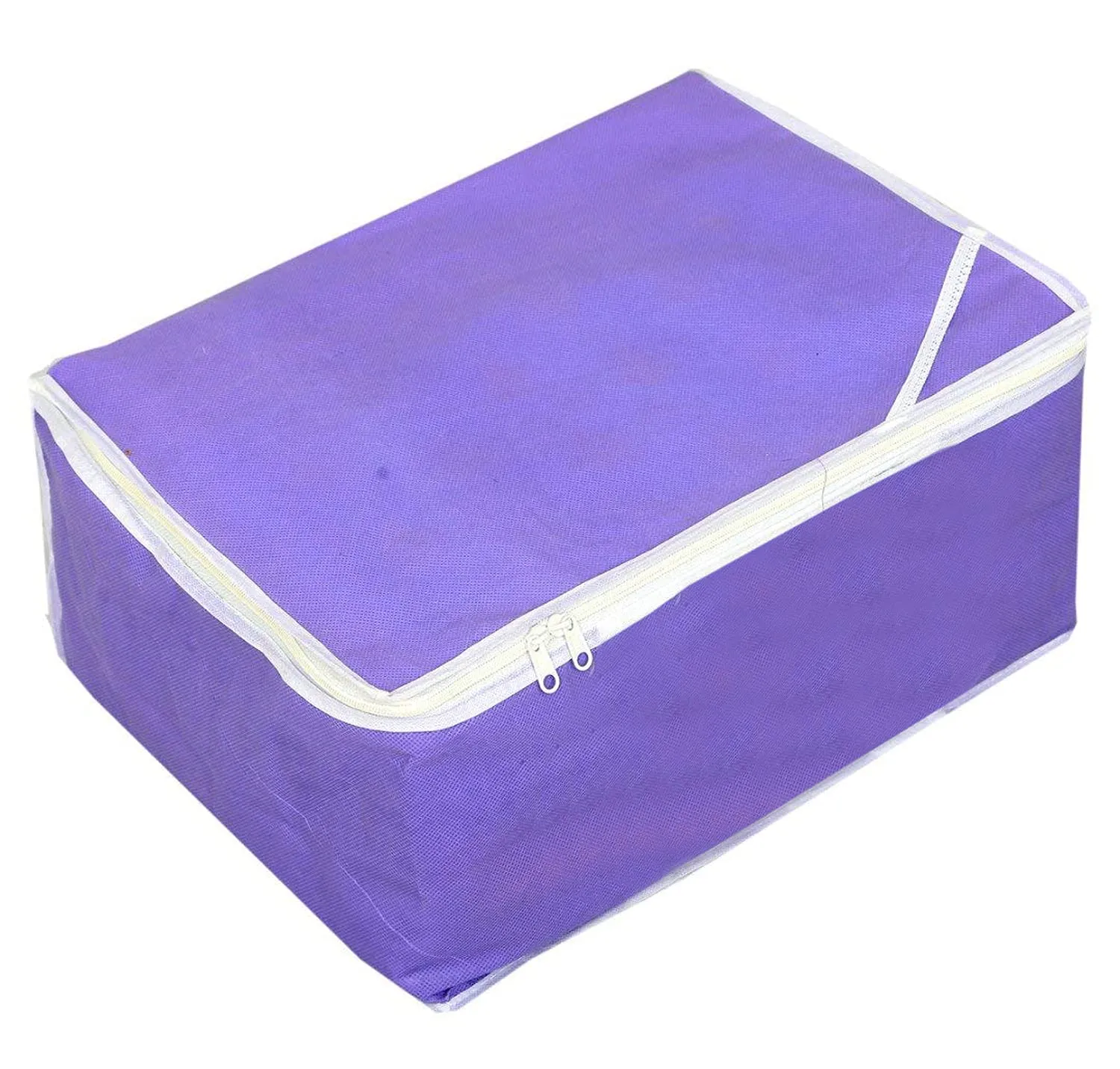 Kuber Industries Non Woven Petticoat Cover Wardrobe Organiser Clothes Storage Bag-Pack of 3 (Purple)-HS_38_KUBMART21679