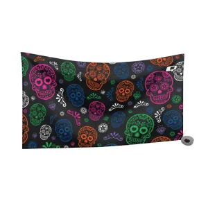 Las Skulls Microfiber Swim Towel