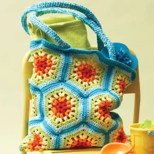 Lily Sugar'n Cream Rainbow Hexagon Beach Bag