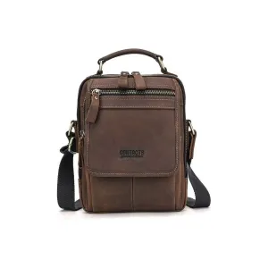 Luxury Crossbody Messenger Bag: Crazy Horse Classic Collection