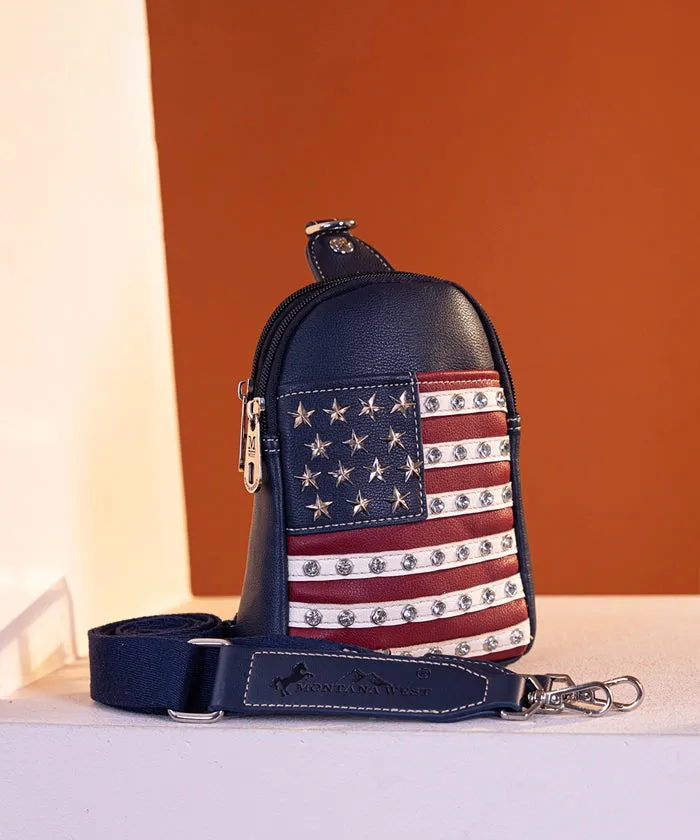 Montana West American Patriotic Sling Bag