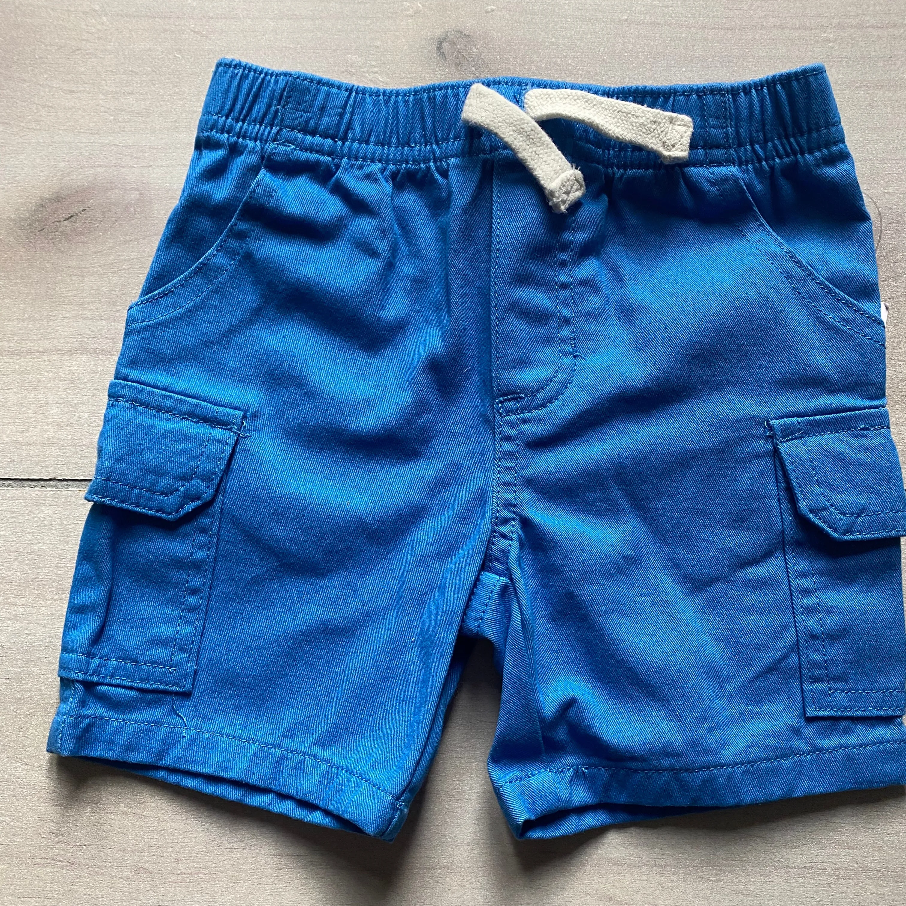 NEW Kids Headquarters Bright Blue Cargo Style Drawstring Shorts