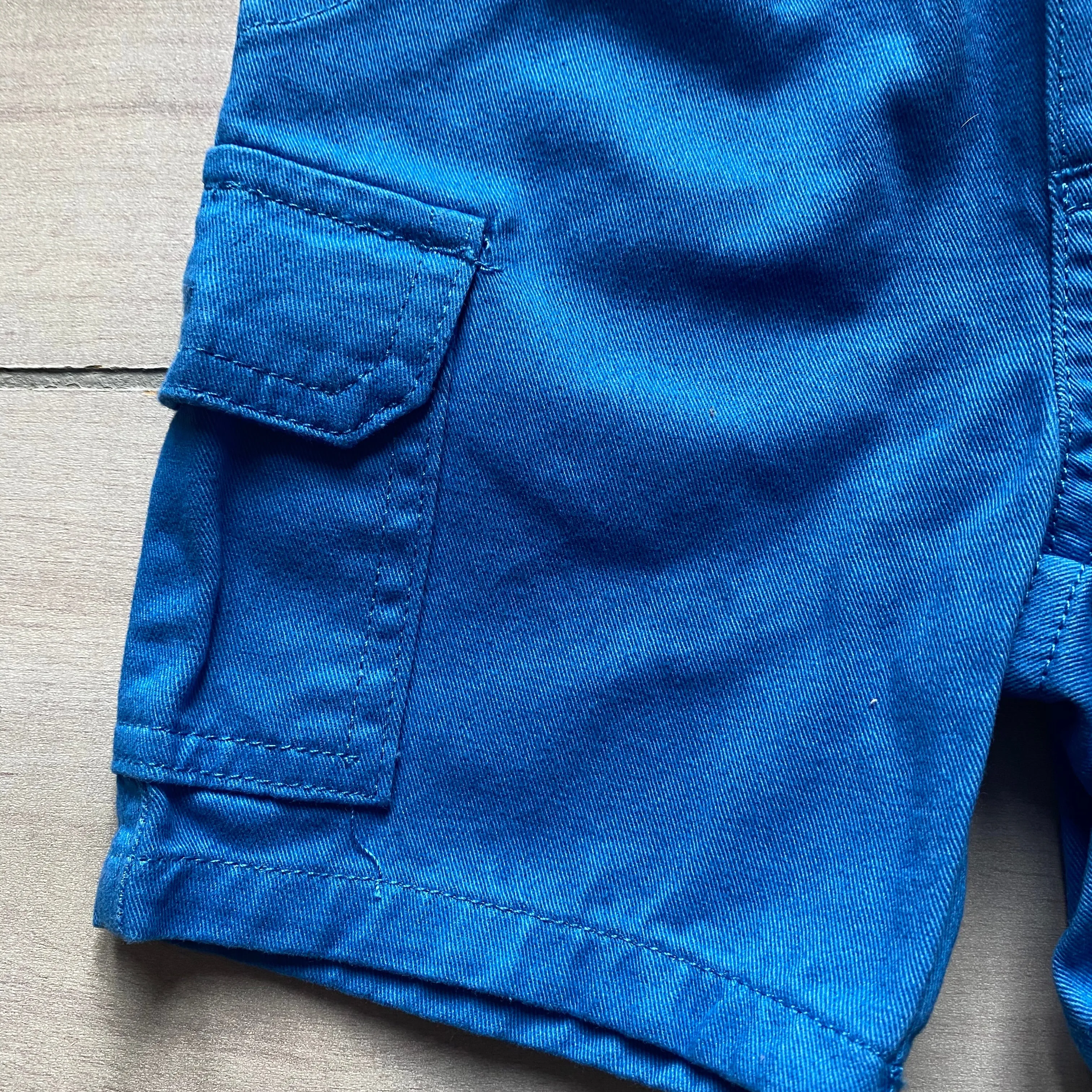 NEW Kids Headquarters Bright Blue Cargo Style Drawstring Shorts