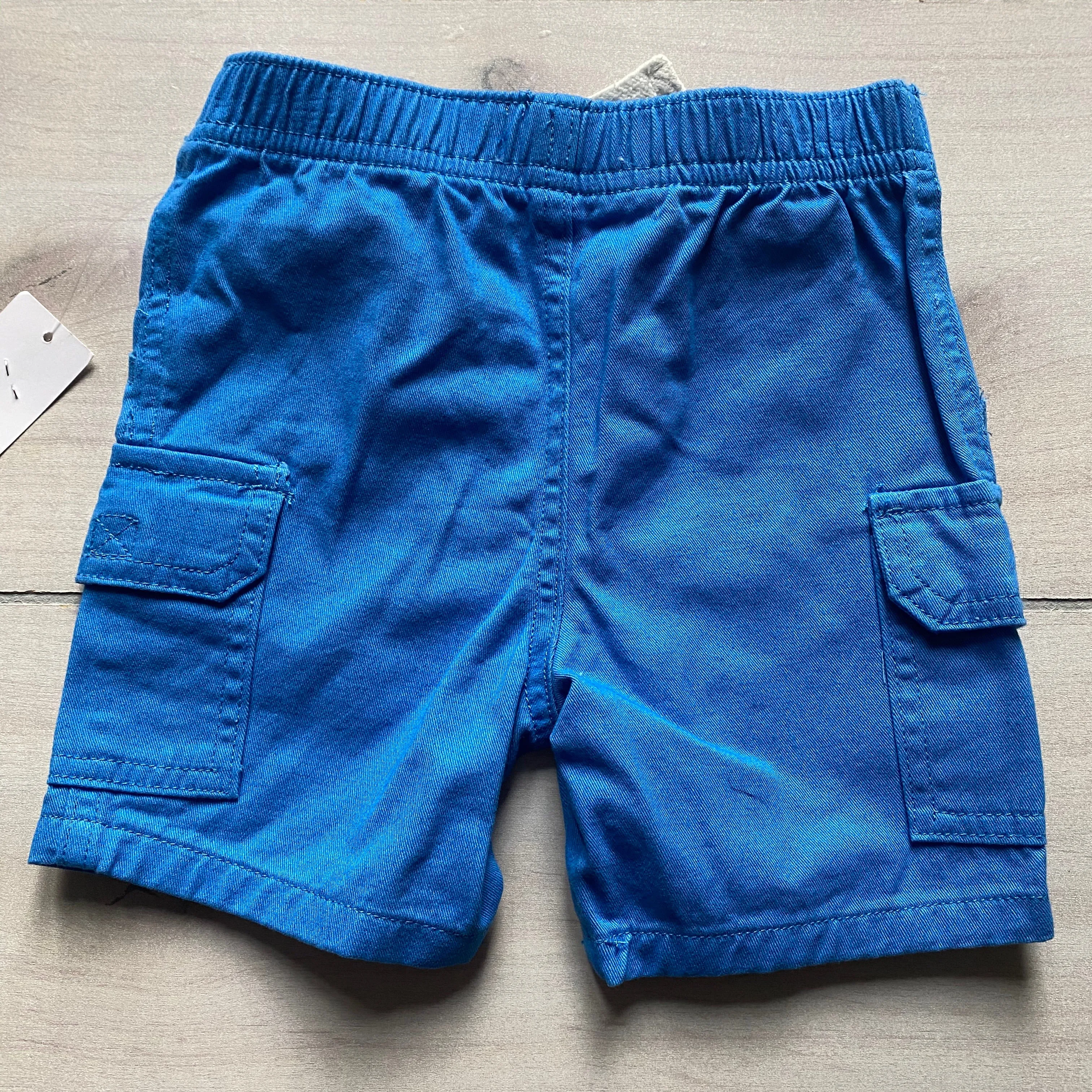 NEW Kids Headquarters Bright Blue Cargo Style Drawstring Shorts