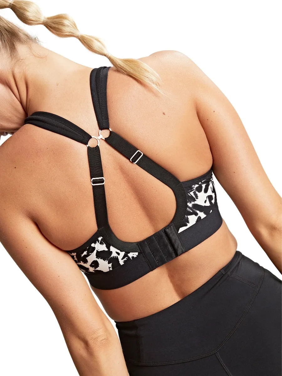 Non Wired Racerback Sports Bra - Mono Print