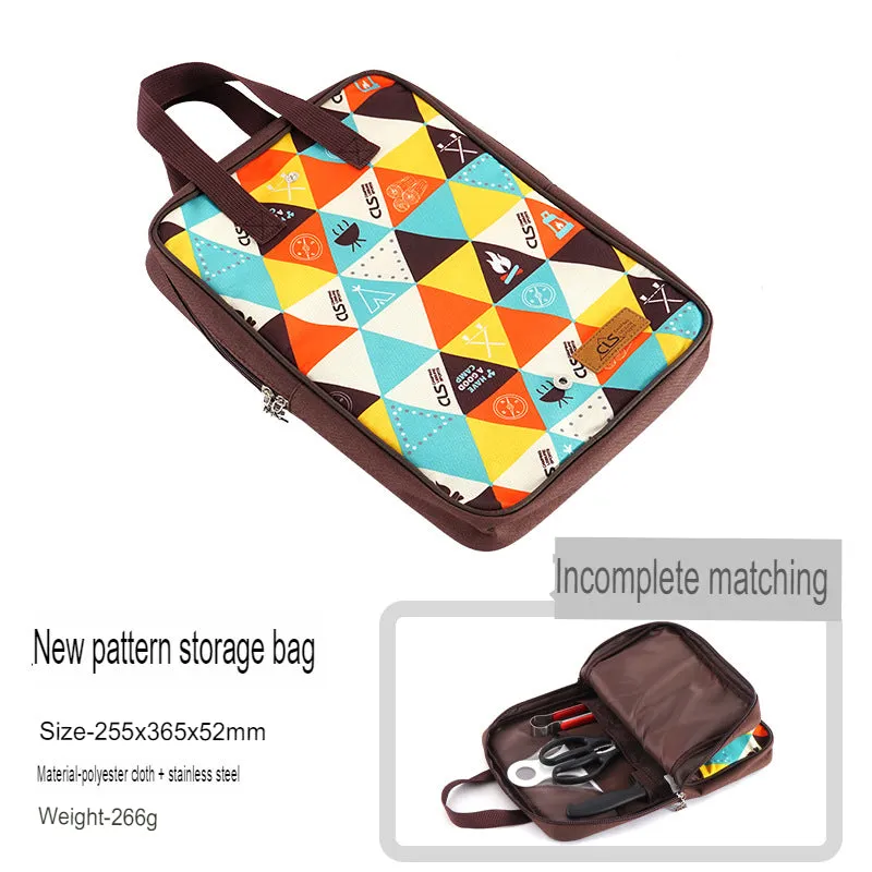 Outdoor Camping Cookware Storage Bag, Camping Barbecue Tableware Storage Bag, Self-Driving Travel Cosmetic Bag, Portable Toiletry Bag