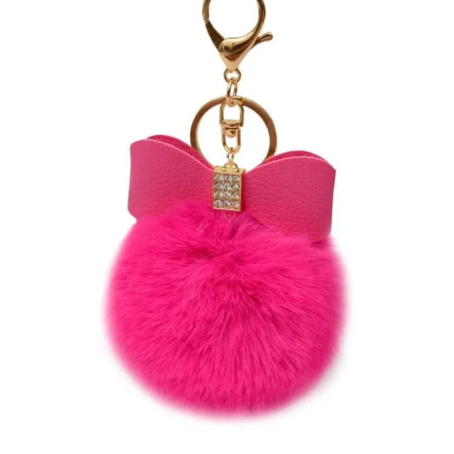 Pom Pom Fur Key Chain Accessory