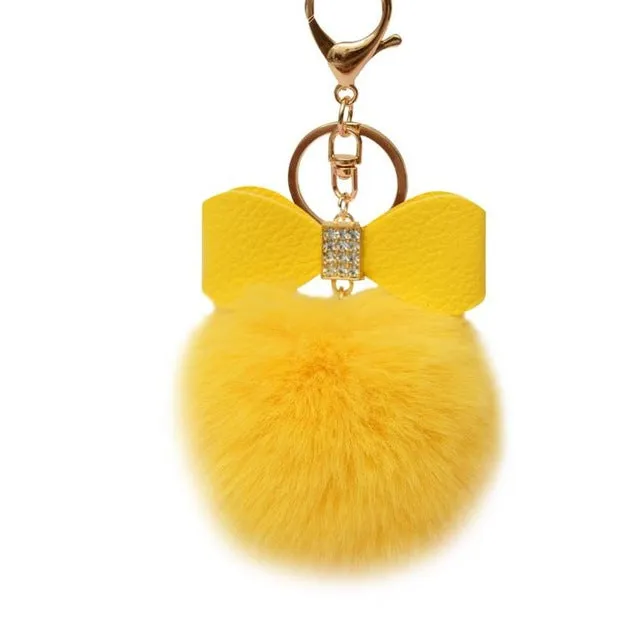 Pom Pom Fur Key Chain Accessory