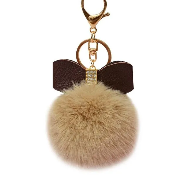 Pom Pom Fur Key Chain Accessory